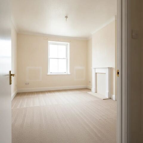 Empty flat living room after flat clearance completed in Tunbridge Wells
