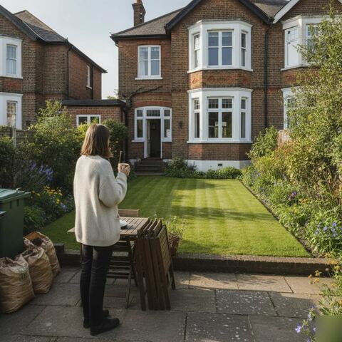 Tidy cleared garden with homeowner in Tunbridge Wells after gardening work