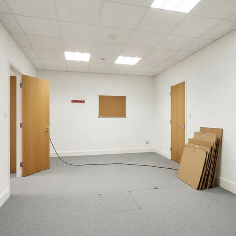 Empty office storeroom after completed office clearance in Tunbridge Wells