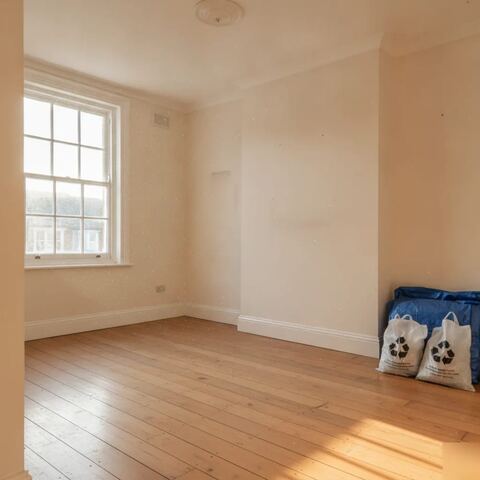 Empty cleared bedroom after house clearance recycling service in Tunbridge Wells